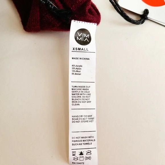 Vimmia Shavasana Reversible Sweater Womens XS Burgundy Long Sleeve New w/ Tag